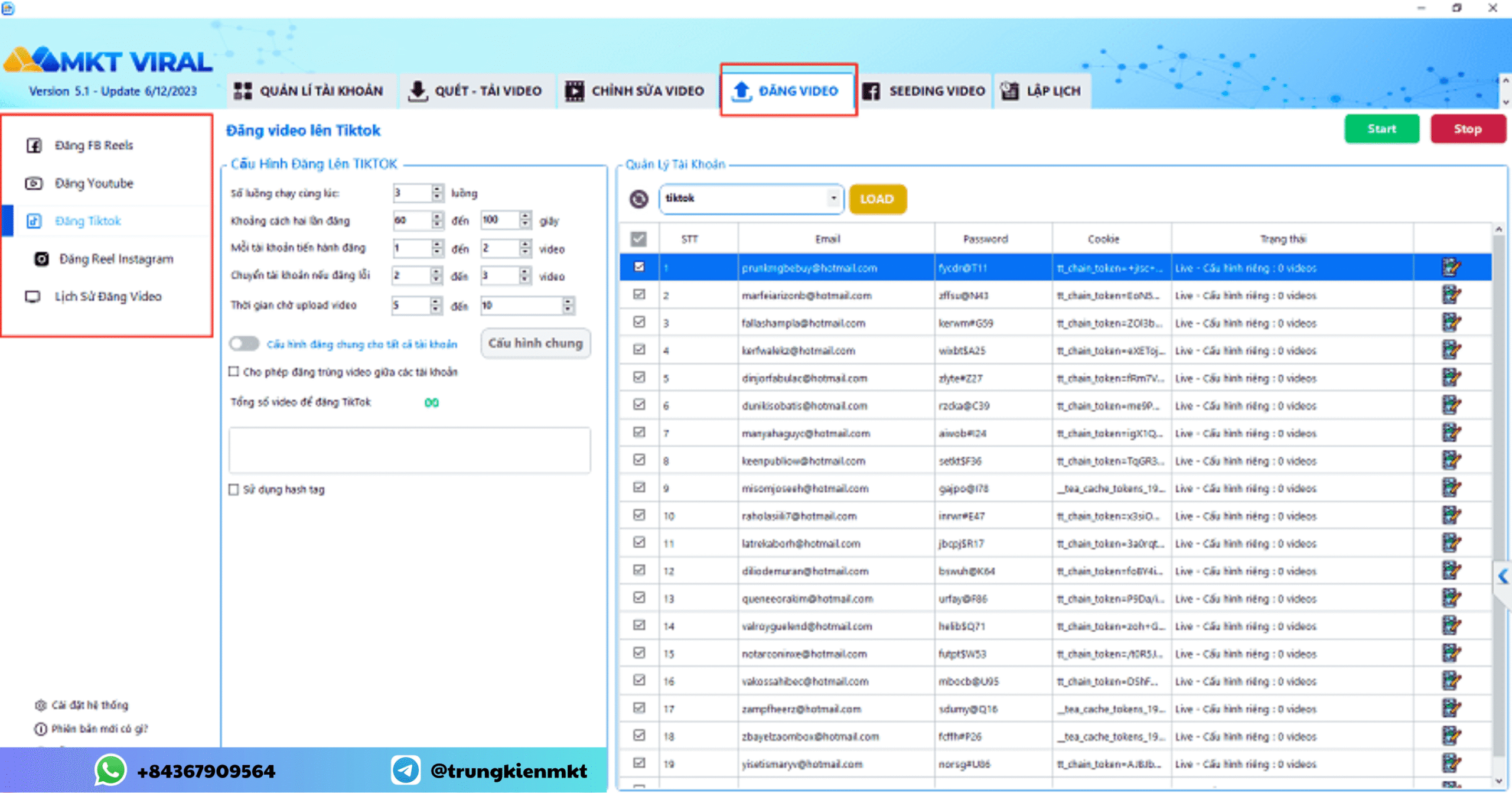 Đăng video đã nền tảng tự động